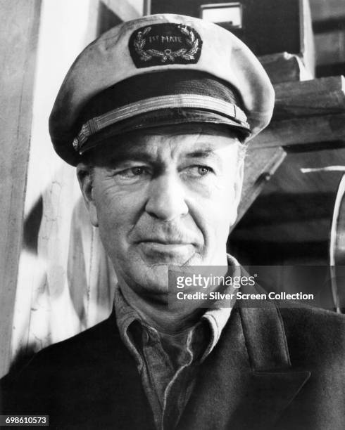 American actor Gary Cooper as First Officer Gideon Patch in the film 'The Wreck of the Mary Deare', 1959.