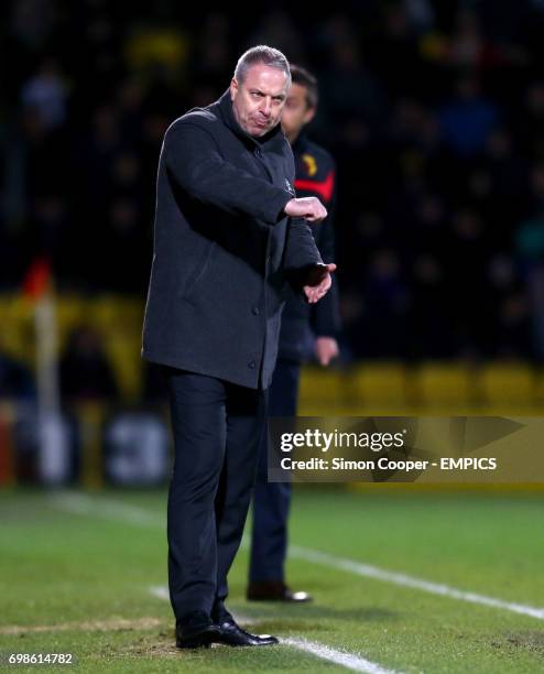 Fulham manager Kit Symons gestures on the touchline