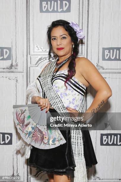 Singer-songwriter, Lila Downs visits Build to discuss BRIC "Celebrate Brooklyn!" Festival at Build Studio on June 20, 2017 in New York City.