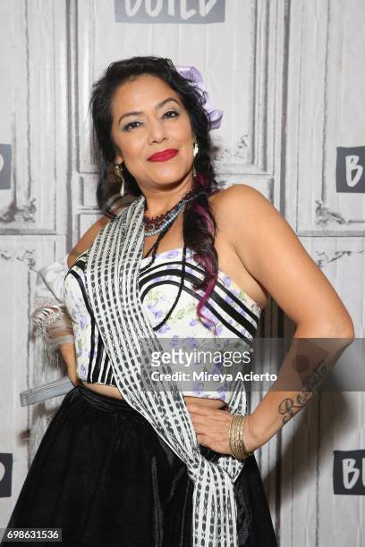 Singer-songwriter, Lila Downs visits Build to discuss BRIC "Celebrate Brooklyn!" Festival at Build Studio on June 20, 2017 in New York City.