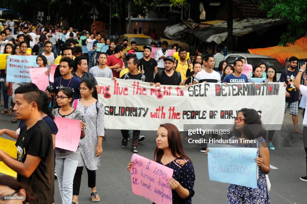 Jadavpur University Students Take Out Protest Rally In Support Of Gorkhaland