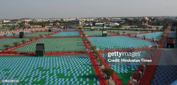 Full swing preparation going on at Rama Bai Ambedkar Maidan for tomorrow as Prime Minister Narendra Modi will present in the event of International...