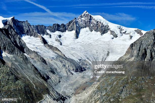 aletsch glacier, alps, switzerland - aletsch glacier stock pictures, royalty-free photos & images