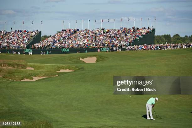 Brooks Koepka in action on No 18 hole during Sunday play at Erin Hills GC. Hartford, WI 6/18/2017 CREDIT: Robert Beck