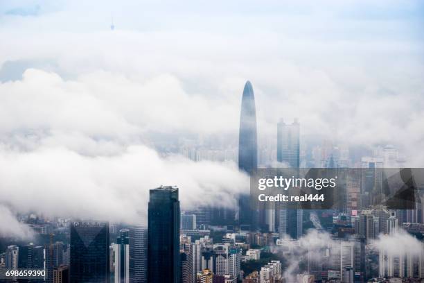 china shenzhen skyscraper - shenzhen stock pictures, royalty-free photos & images