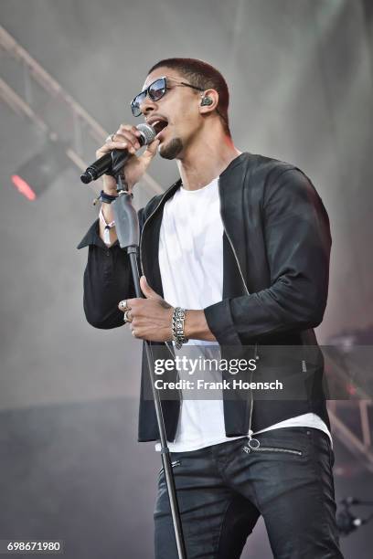 Singer Andreas Bourani performs live on stage during the Peace X Peace Festival at the Waldbuehne on June 18, 2017 in Berlin, Germany.