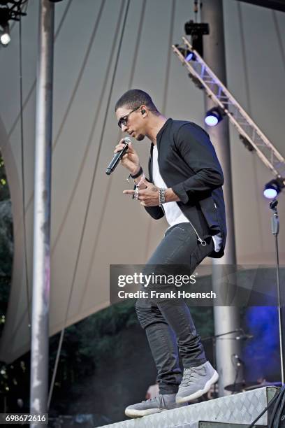 Singer Andreas Bourani performs live on stage during the Peace X Peace Festival at the Waldbuehne on June 18, 2017 in Berlin, Germany.