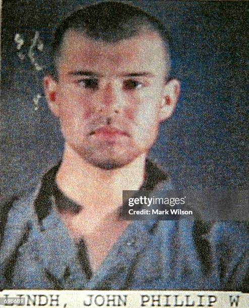 John Walker Lindh is seen in this police department photo January 23, 2002 released by the Alexandria County Sheriffs Department February 6, 2002 in...