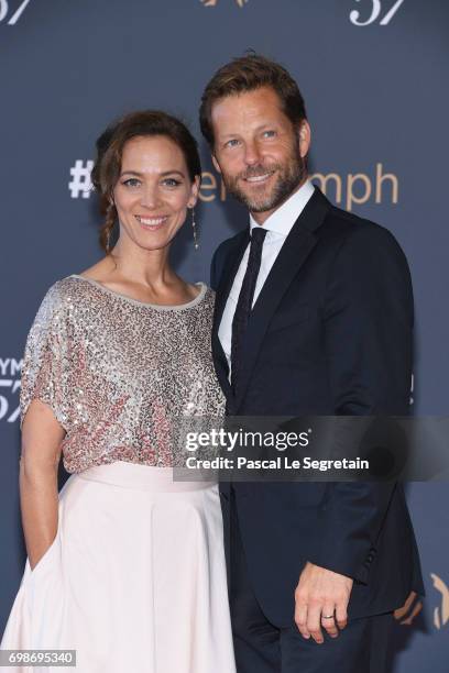 Kerry Norton and Jamie Bamber attend the closing ceremony of the 57th Monte Carlo TV Festival on June 20, 2017 in Monte-Carlo, Monaco.