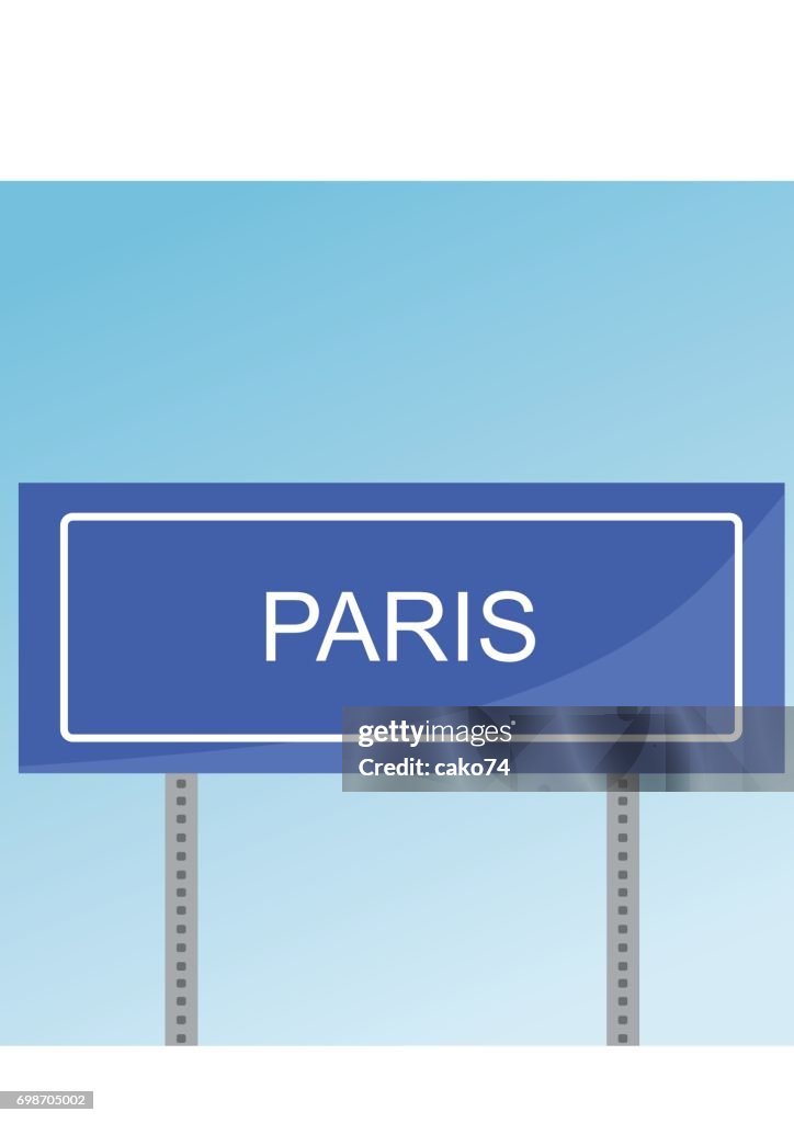 Paris road sign