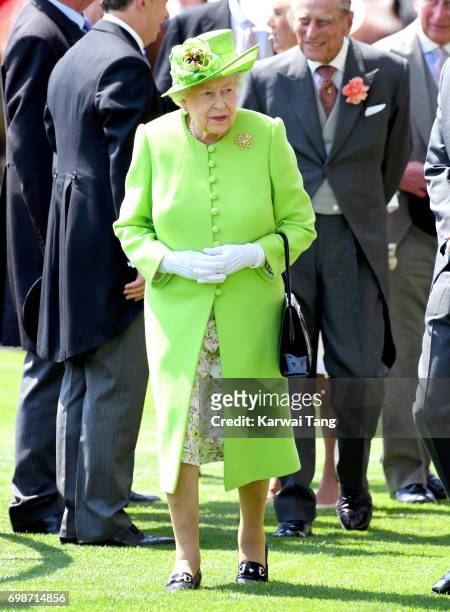 Queen Elizabeth II attends Royal Ascot 2017 at Ascot Racecourse on June 20, 2017 in Ascot, England.