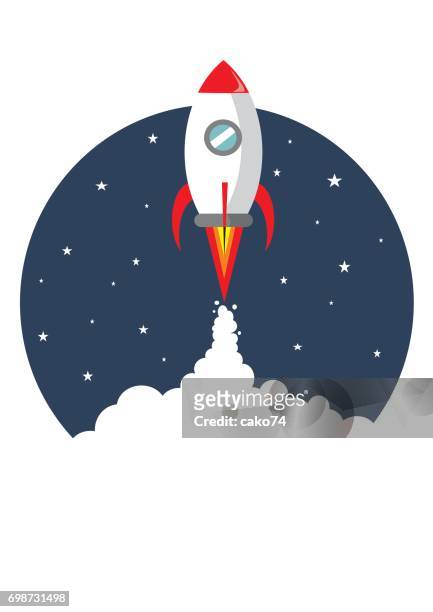 ilustraciones, imágenes clip art, dibujos animados e iconos de stock de cohete de historieta - take off