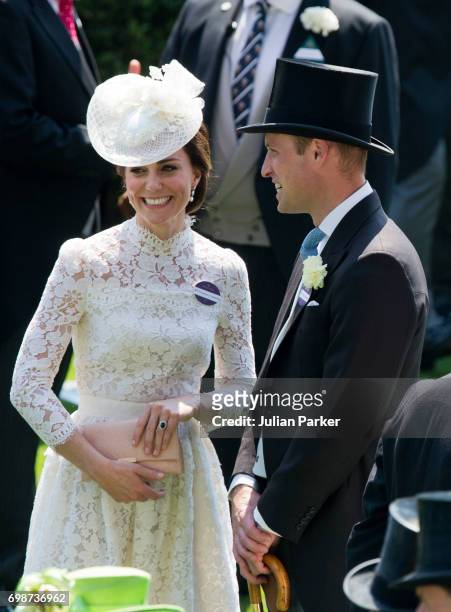 Prince William, Duke of Cambridge, and Catherine, Duchess of Cambridge attend the first day of Royal Ascot 2017 at Ascot Racecourse on June 20, 2017...