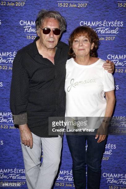 Composer Yves Simon and Director Diane Kurys attend "Diabolo Menthe" Retrospective at Cinema Le Publicis during the 6th Champs-Elysees Film Festival...