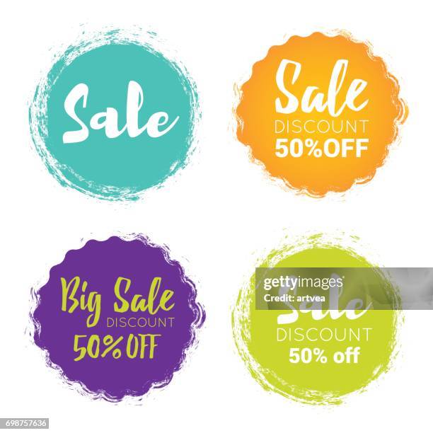 stockillustraties, clipart, cartoons en iconen met verkoop tags - 3d button