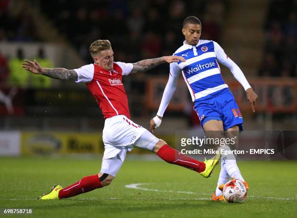 Rotherham United's Danny Ward and Reading's Michael Hector