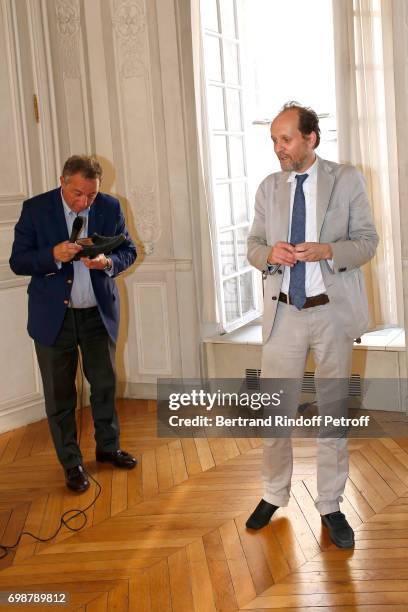 Director of Communication and Cooperative Life at the Caisse d'Epargne, Thomas Levet and President de l'Academie des Molieres, Jean-Marc Dumontet,...