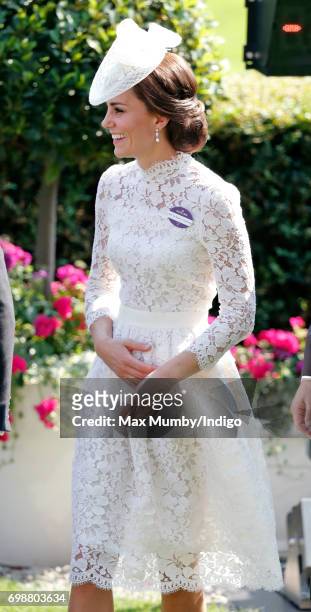 Catherine, Duchess of Cambridge attends day 1 of Royal Ascot at Ascot Racecourse on June 20, 2017 in Ascot, England.