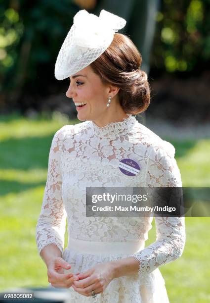 Catherine, Duchess of Cambridge attends day 1 of Royal Ascot at Ascot Racecourse on June 20, 2017 in Ascot, England.