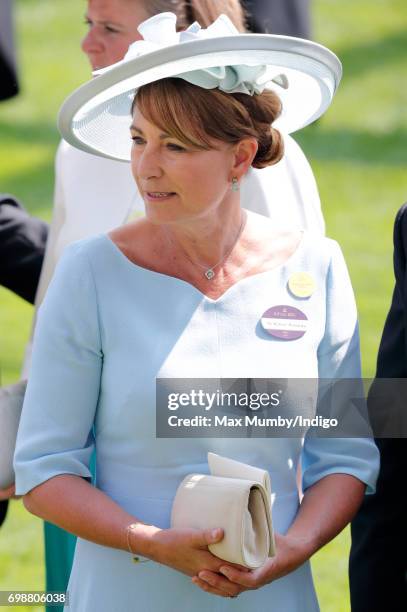 Carole Middleton attends day 1 of Royal Ascot at Ascot Racecourse on June 20, 2017 in Ascot, England.