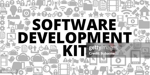 Software Development Kit on Technology Internet Communications Vector Icon Background Software Development Kit on Technology Internet Communications Vector Icon Background
