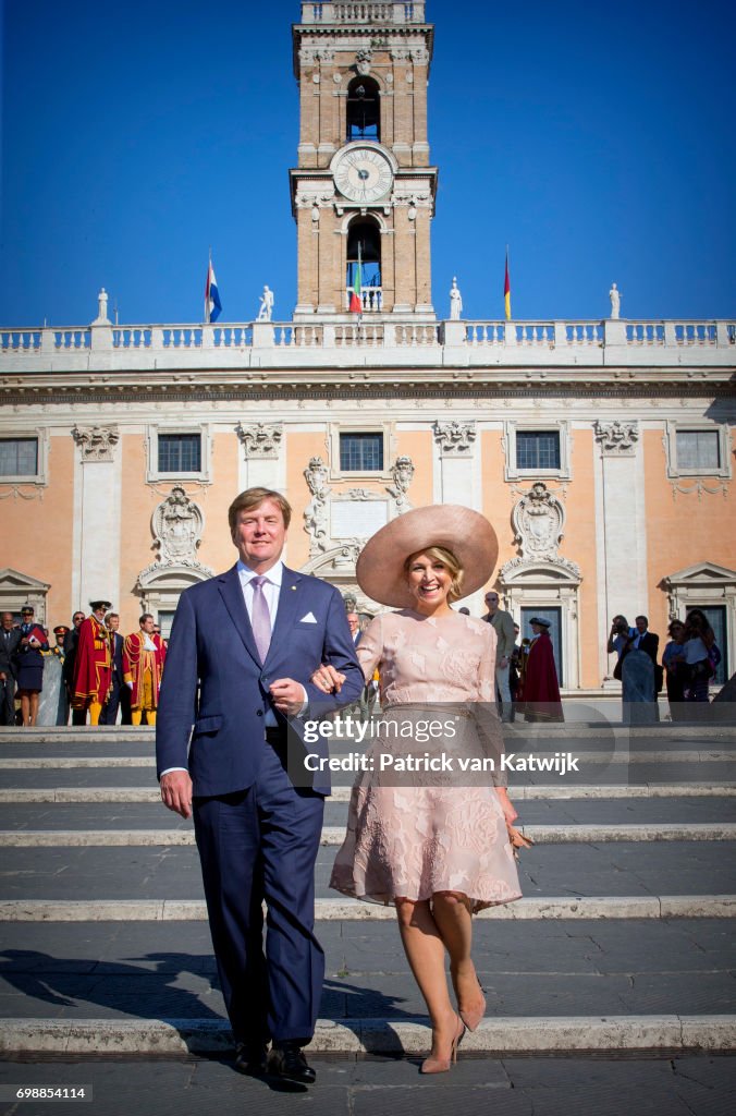 King And Queen Of The Netherlands Visit Italy : Day One