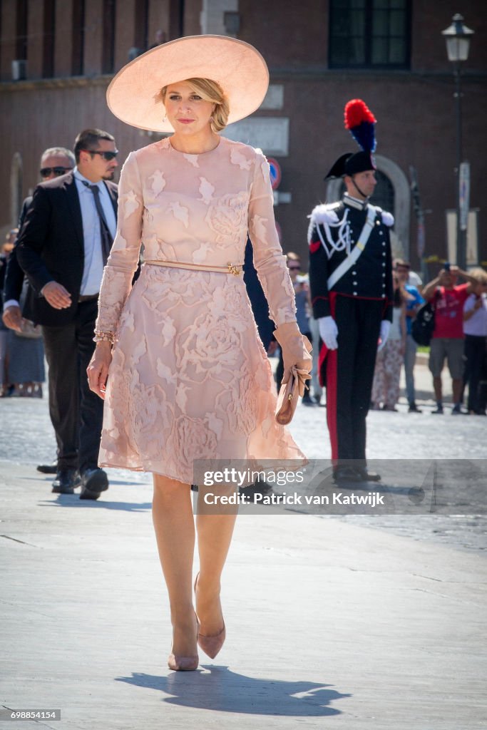 King And Queen Of The Netherlands Visit Italy : Day One