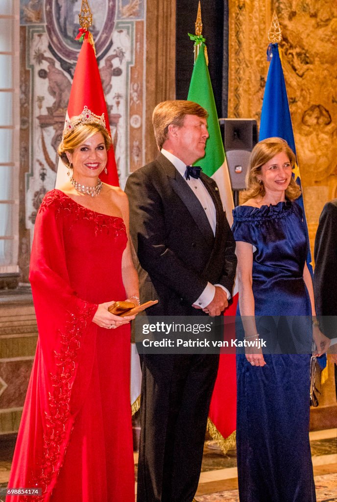 King And Queen Of The Netherlands Visit Italy : Day One