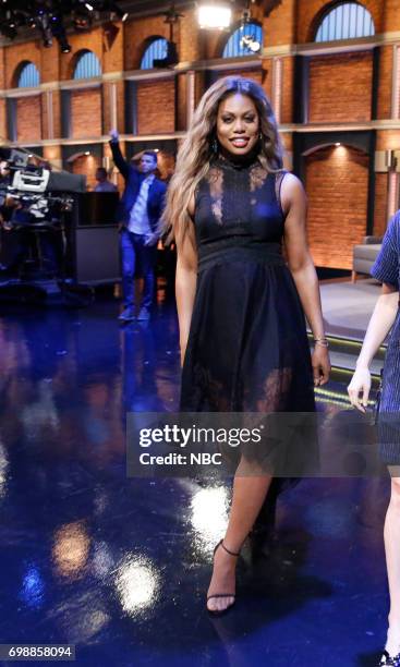 Episode 545 -- Pictured: Actress Laverne Cox walks offstage on June 20, 2017 --