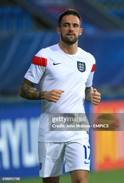 England's Danny Ings during the warm up