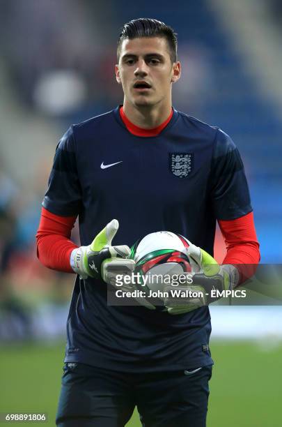 England goalkeeper Jonathan Bond during the warm up