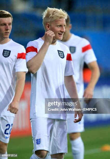 England's Will Hughes during the warm up