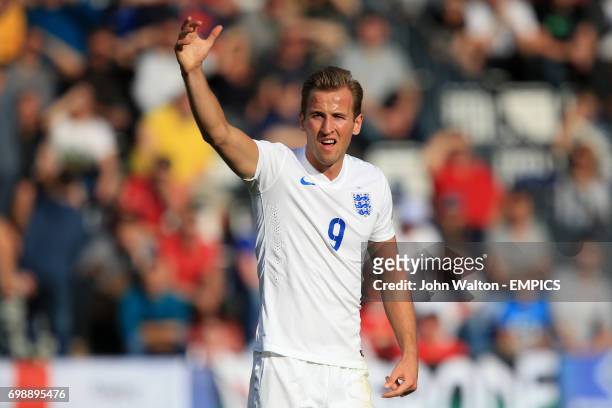 England's Harry Kane gestures