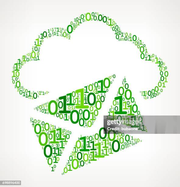 letter cloud computing binary code zero one vector illustration - envelope sizes stock illustrations