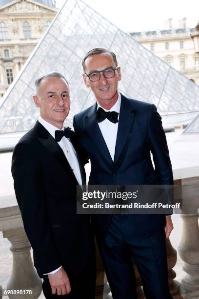 Herve van der Straeten and Bruno Frisoni attend the "Liaisons au Louvre IV" - Evening of patronage for the benefit of the Louvre Museum at Musee du...