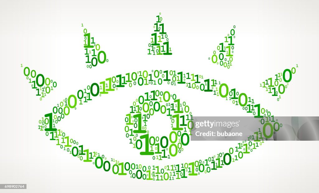 Eye Binary Code Zero One Vector Illustration High-Res Vector Graphic ...