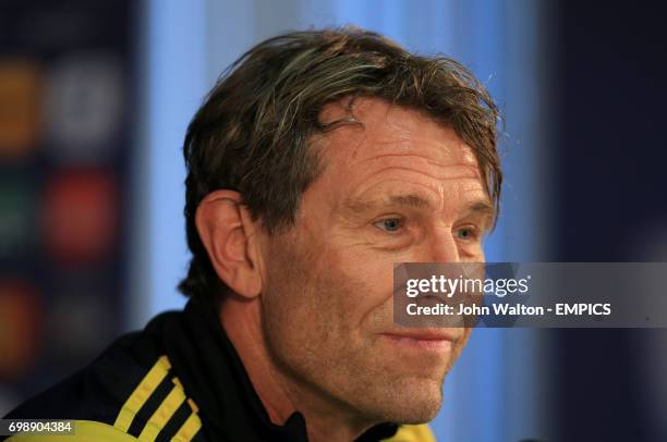 Sweden's coach Hakan Ericson during the press conference