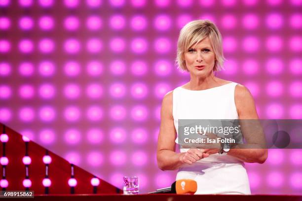 German presenter Barbara Hahlweg attends the Deutscher Gruenderpreis on June 20, 2017 in Berlin, Germany.