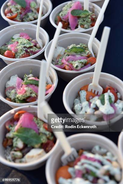 Food displayed at the Women in Entertainment Reception during the 2017 Los Angeles Film Festival on June 20, 2017 in Culver City, California.