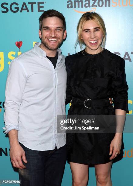 Actors Evan Jonigkeit and Zosia Mamet attends "The Big Sick" New York premiere at The Landmark Sunshine Theater on June 20, 2017 in New York City.