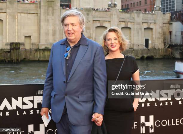 Producer Don Murphy and his wife Susan Montford arrive for the premiere of 'Transformers: The Last Knight' at Civic Opera Building on June 20, 2017...