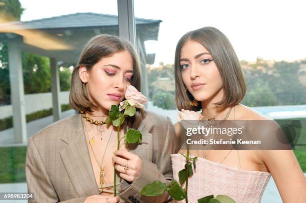 Sama Khadra and Haya Khadra celebrate The Launch Of KKW Beauty on June 20, 2017 in Los Angeles, California.