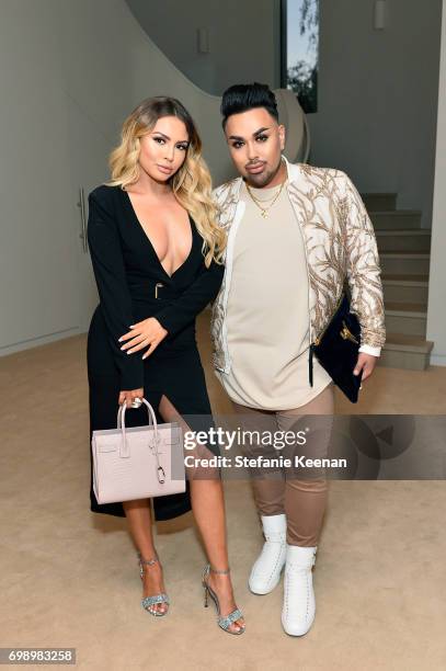 Jade Chapman and Angel Merino celebrate The Launch Of KKW Beauty on June 20, 2017 in Los Angeles, California.