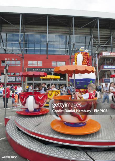 Charlton Athletic's fans take part in the fun day