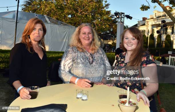 Leslie Longworth, Chris Hulen, Morgan Dameron attend the Women in Entertainment Reception during the 2017 Los Angeles Film Festival on June 20, 2017...