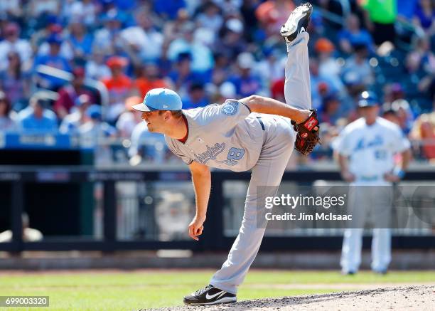 Jacob Turner of the Washington Nationals in action against the New York Mets at Citi Field on June 18, 2017 in the Flushing neighborhood of the...