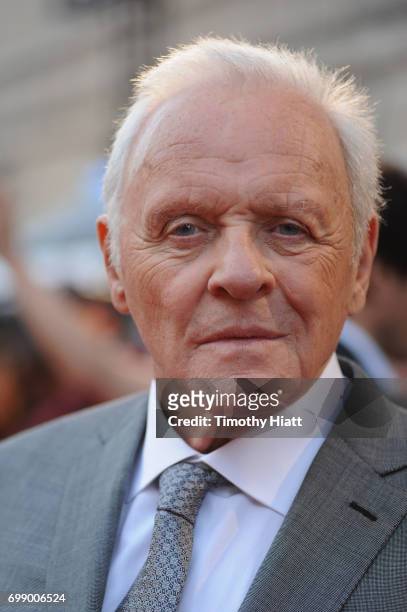 Sir Anthony Hopkins attends the US premiere of "Transformers: The Last Knight" at the Civic Opera House on June 20, 2017 in Chicago, Illinois.