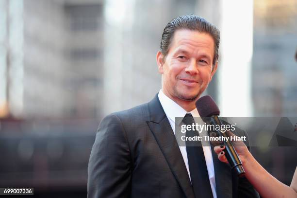 Mark Wahlberg attends the US premiere of "Transformers: The Last Knight" at the Civic Opera House on June 20, 2017 in Chicago, Illinois.