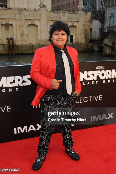 Juliocesar Chavez attends the US premiere of "Transformers: The Last Knight" at the Civic Opera House on June 20, 2017 in Chicago, Illinois.