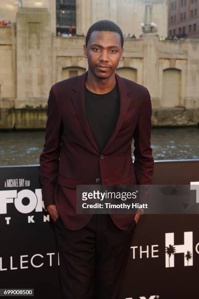 Jerrod Carmichael attends the US premiere of "Transformers: The Last Knight" at the Civic Opera House on June 20, 2017 in Chicago, Illinois.